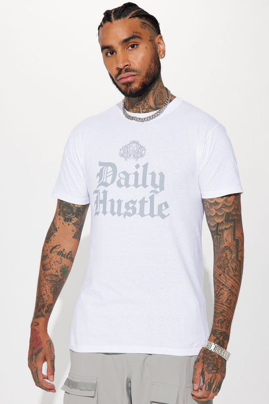 The Daily Hustle Short Sleeve Tee - White
